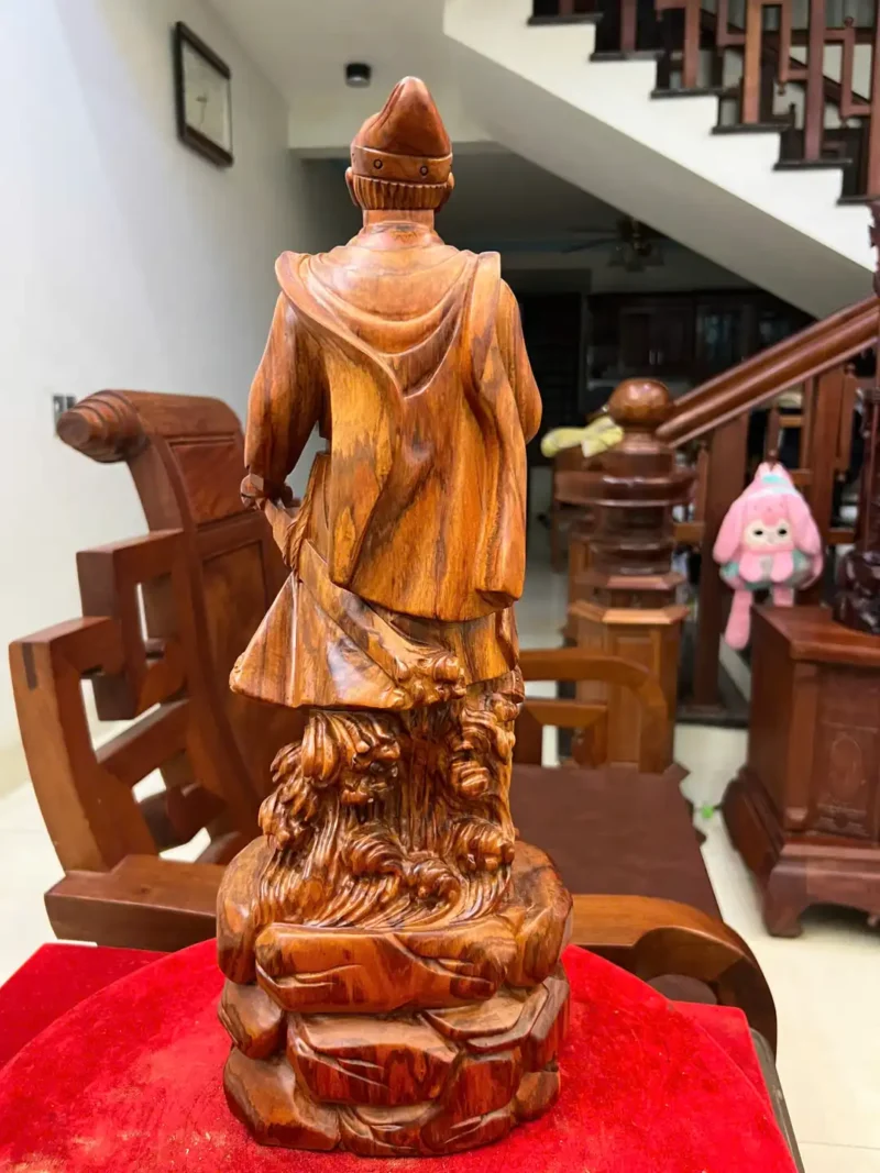 tran-quoc-tuan-G6099-3 Tượng Trần Quốc Tuấn Gỗ Sưa Bắc Liền Khối G6099