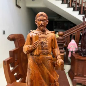 tran-quoc-tuan-G6099-5 Tượng Trần Quốc Tuấn Gỗ Sưa Bắc Liền Khối G6099
