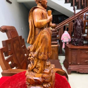 tran-quoc-tuan-G6099-6 Tượng Trần Quốc Tuấn Gỗ Sưa Bắc Liền Khối G6099