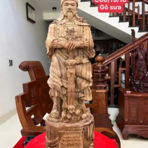 tran-quoc-tuan-G6100-1 Tượng Trần Quốc Tuấn Gỗ Sưa Vân Đẹp Có Sơn G6100