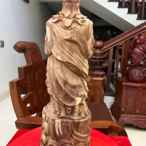 tran-quoc-tuan-G6107-6 Tượng Trần Quốc Tuấn Gỗ Sưa Bắc Mộc Đẹp Có Sơn G6107