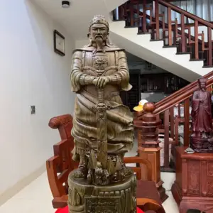 tran-quoc-tuan-chong-kiem-go-trac-xanh-G5139-2_Trần Quốc Tuấn Chống Kiếm Gỗ Trắc Xanh Đẹp Víp Giá 15.500 Triệu Kích Thước Cao 81cm, Ngang 27cm, Sâu 25cm Tượng Trần Quốc Tuấn Chống Kiếm Gỗ Trắc Xanh Đẹp Víp Liền Khối G5139