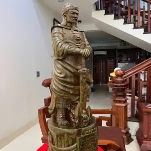 tran-quoc-tuan-chong-kiem-go-trac-xanh-G5139-6_Trần Quốc Tuấn Chống Kiếm Gỗ Trắc Xanh Đẹp Víp Giá 15.500 Triệu Kích Thước Cao 81cm, Ngang 27cm, Sâu 25cm Tượng Trần Quốc Tuấn Chống Kiếm Gỗ Trắc Xanh Đẹp Víp Liền Khối G5139