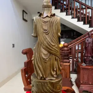 tran-quoc-tuan-chong-kiem-go-trac-xanh-G5139-7_Trần Quốc Tuấn Chống Kiếm Gỗ Trắc Xanh Đẹp Víp Giá 15.500 Triệu Kích Thước Cao 81cm, Ngang 27cm, Sâu 25cm Tượng Trần Quốc Tuấn Chống Kiếm Gỗ Trắc Xanh Đẹp Víp Liền Khối G5139