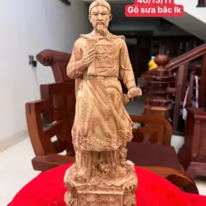 tran-quoc-tuan-go-sua-bac-G5081-1_Trần Quốc Tuấn Gỗ Sưa Bắc Lk Giá 3900 Triệu Kích Thước Cao 40cm, Ngang 13cm, Sâu 11cm Tượng Trần Quốc Tuấn Gỗ Sưa Bắc Liền Khối G5081