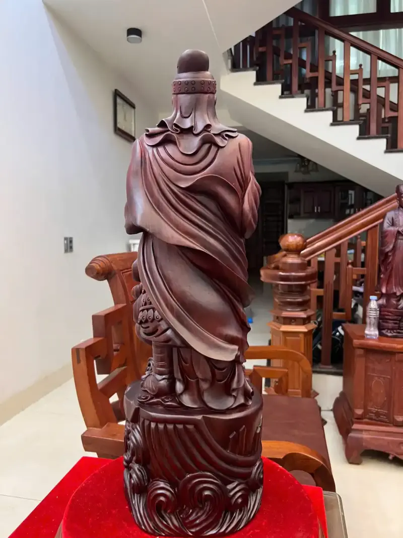 tran-quoc-tuan-go-tu-an-G5141-7_Trần Quốc Tuấn Gỗ Tử Đàn Liền Khối Giá 9.500 Triệu Kích Thước Cao 71cm, Ngang 23cm, Sâu 20cm Tượng Trần Quốc Tuấn Gỗ Tử Đàn Liền Khối G5141
