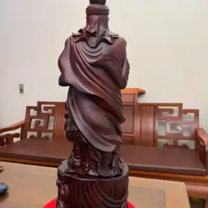 tran-quoc-tuan-go-tu-an-G5142-5_Trần Quốc Tuấn Gỗ Tử Đàn Liền Khối Giá 11.400 Triệu Kích Thước Cao 79cm, Ngang 27cm, Sâu 24cm Tượng Trần Quốc Tuấn Gỗ Tử Đàn Liền Khối G5142
