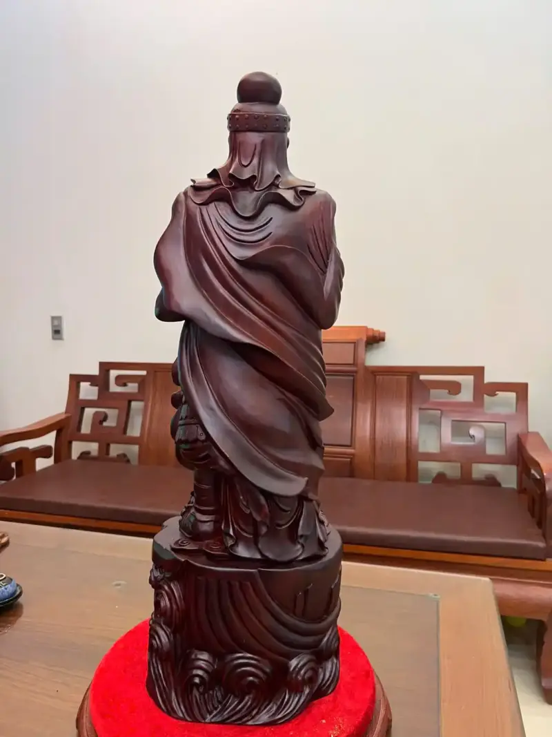 tran-quoc-tuan-go-tu-an-G5142-5_Trần Quốc Tuấn Gỗ Tử Đàn Liền Khối Giá 11.400 Triệu Kích Thước Cao 79cm, Ngang 27cm, Sâu 24cm Tượng Trần Quốc Tuấn Gỗ Tử Đàn Liền Khối G5142