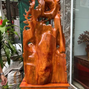 tu-linh-go-G5972-5 Tượng Tứ Linh Gỗ Hương Ta Gia Lai Hàng Kỹ Nét Liền Khối G5972