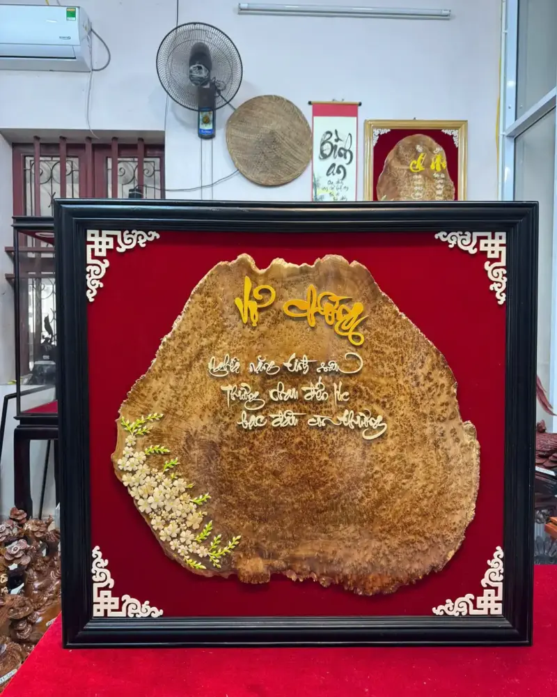 Tượng Vợ Chồng Nghĩa Nặng Tình Sâu Gỗ Nu Ngọc Am Liền Khối G5489